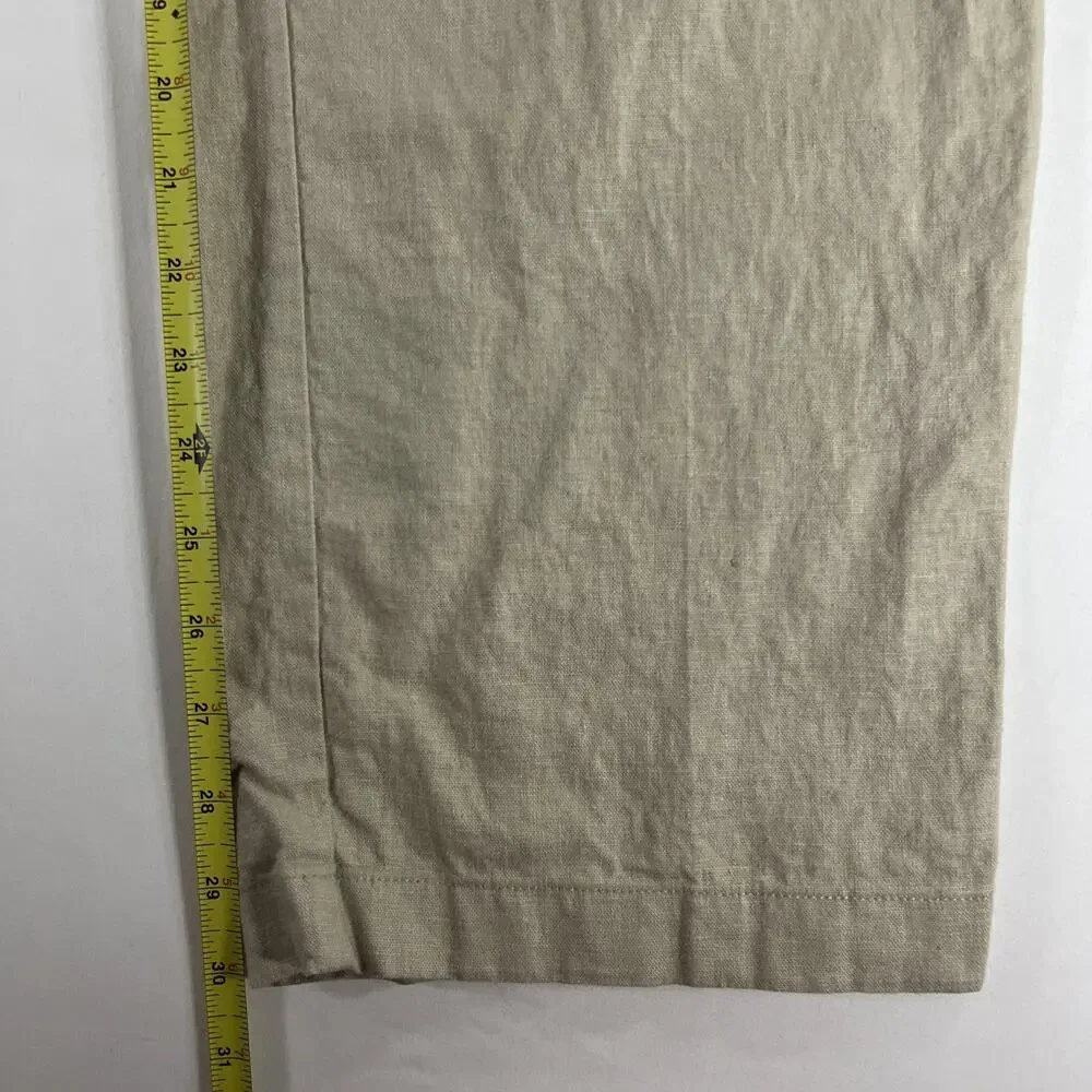 Cubavera Linen Blend Men's Beige Pants Size M (32-34) Beach Wear Comfort Hipster - Picture 6 of 8